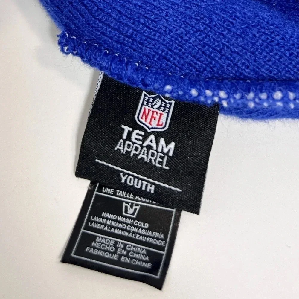 NFL, New‎ York, giants, cream, Royal blue, boys, beanie 8-20. 100% acrylic